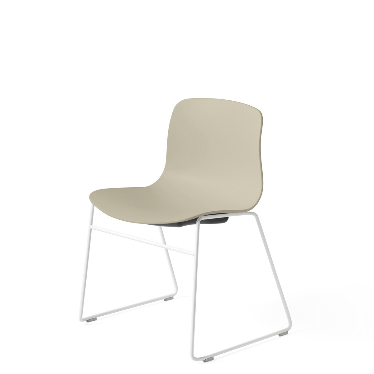 HAY About A Chair AAC 08 Pastel Green Stackable Chair with White Powder Coated Base