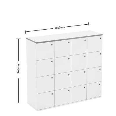 Dimensions for 16 Door Office Locker