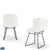 Knoll Bertoia Plastic Side Chair Pair White with Jet Black 9005 Base