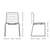 Dimensions for Arper Catifa 46 Stackable Chair with Chrome Base