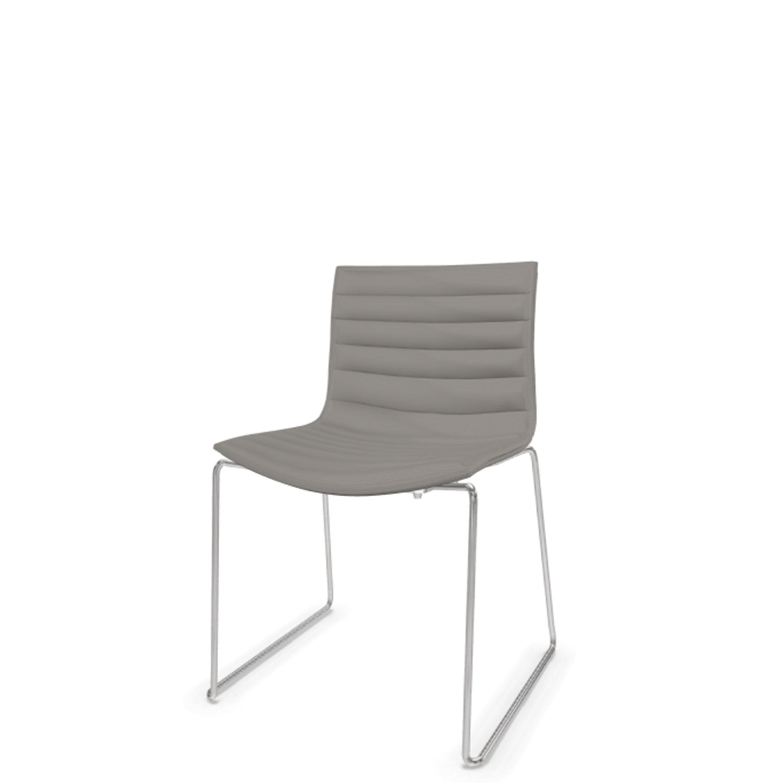 Arper Catifa 46 Stackable Chair Cloud 0242 with Chrome Base