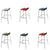 New Design Group Coffee Stool Fully Upholstered Low Back