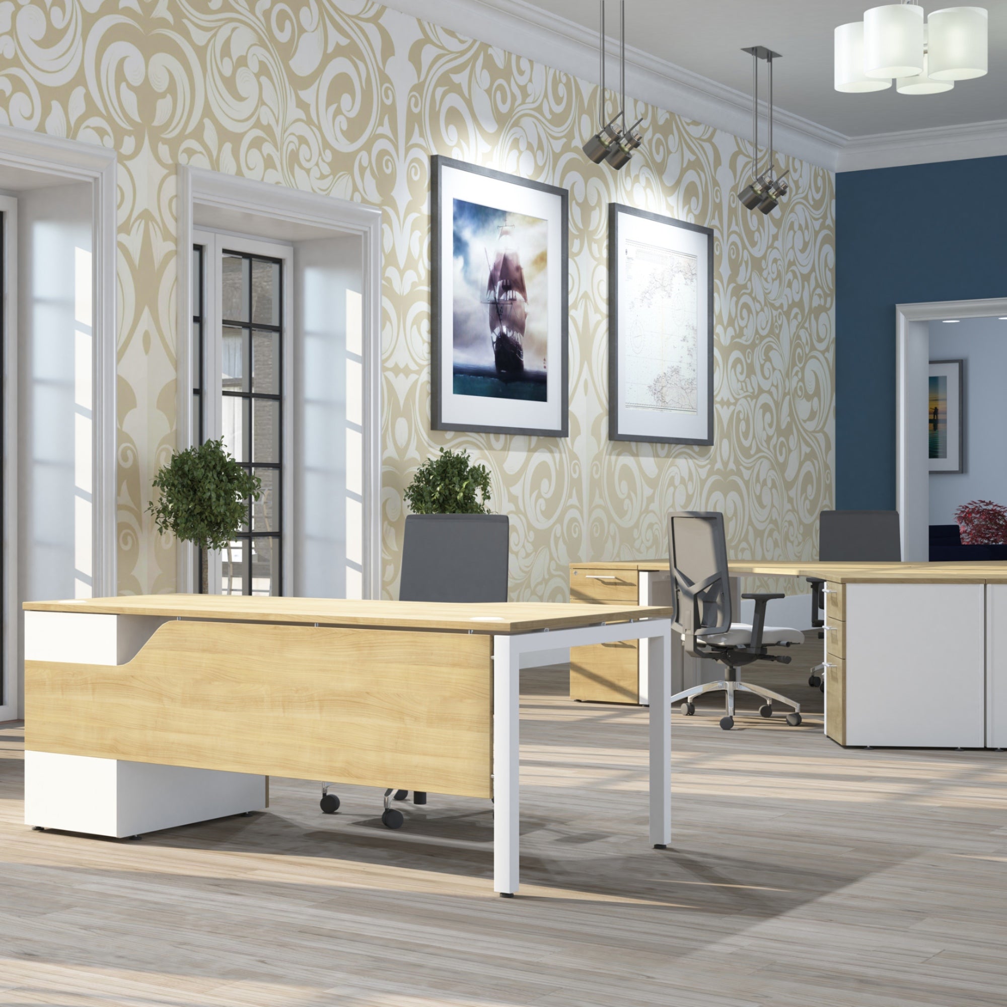 Small Desk Office Desk Computer Desk Study Work Desk Setting