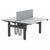 Elite Electric Office Sit Stand Desk Dual Black Base Grey