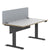 Elite Electric Sit Stand Desk Single Black Base Grey Plywood