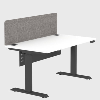 Elite Electric Sit Stand Desk Single Black Base White