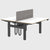 Elite Electric Office Sit Stand Desk Dual Black Base White Plywood