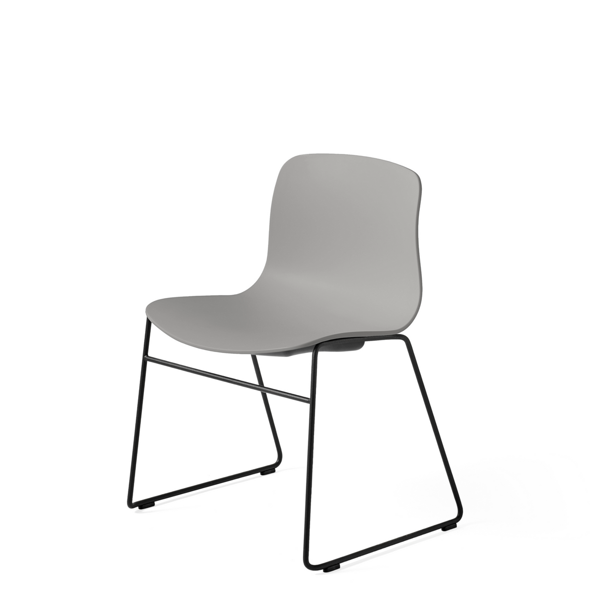 HAY About A Chair AAC 08 Concrete Grey Stackable Chair with Black Powder Coated Base