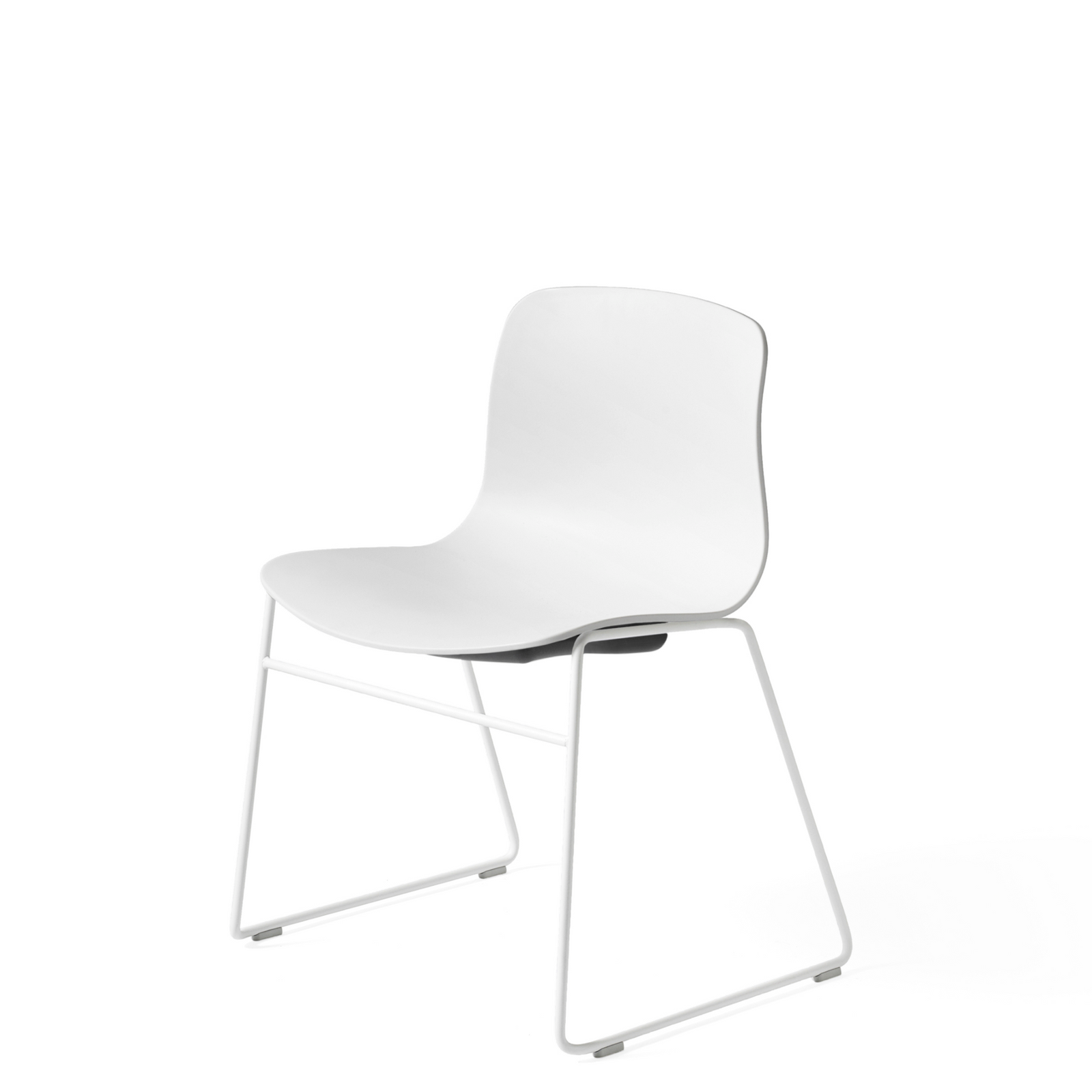 HAY About A Chair AAC 08 White Stackable Chair with White Powder Coated Base