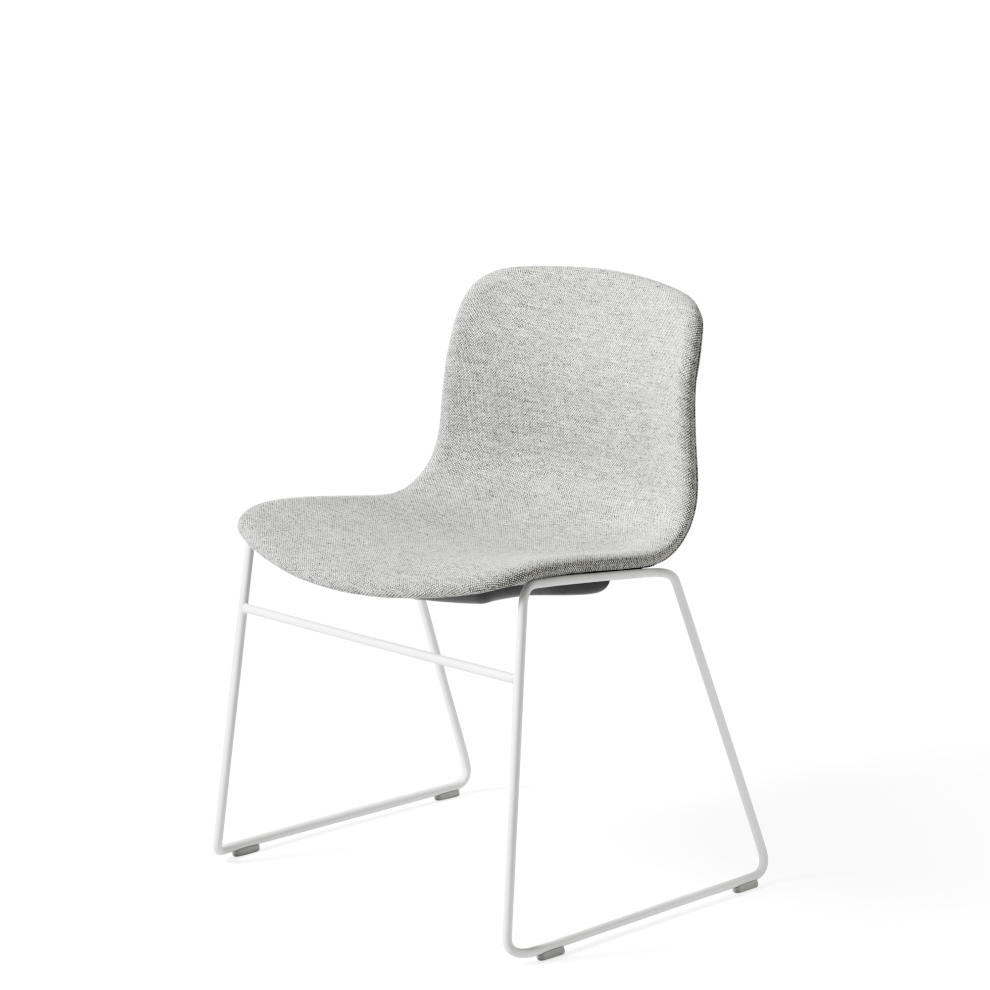HAY About A Chair AAC 09 Stackable Office Chair, White Powder Coated Base