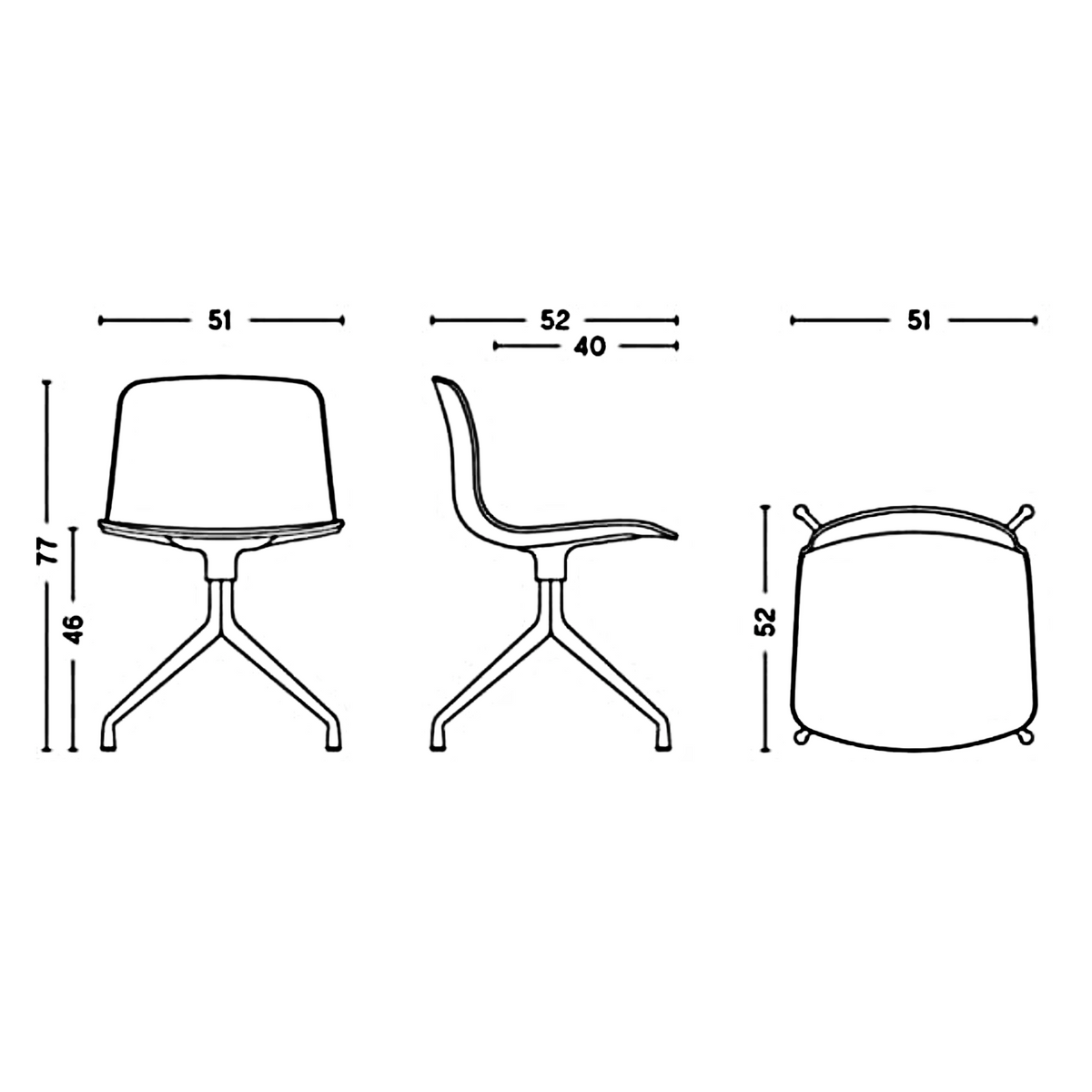 Dimensions for HAY About A Chair AAC11