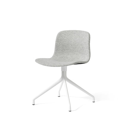 HAY About A Chair AAC11 Light Grey Hallingdal 0116 Chair with White Powder Coated Base