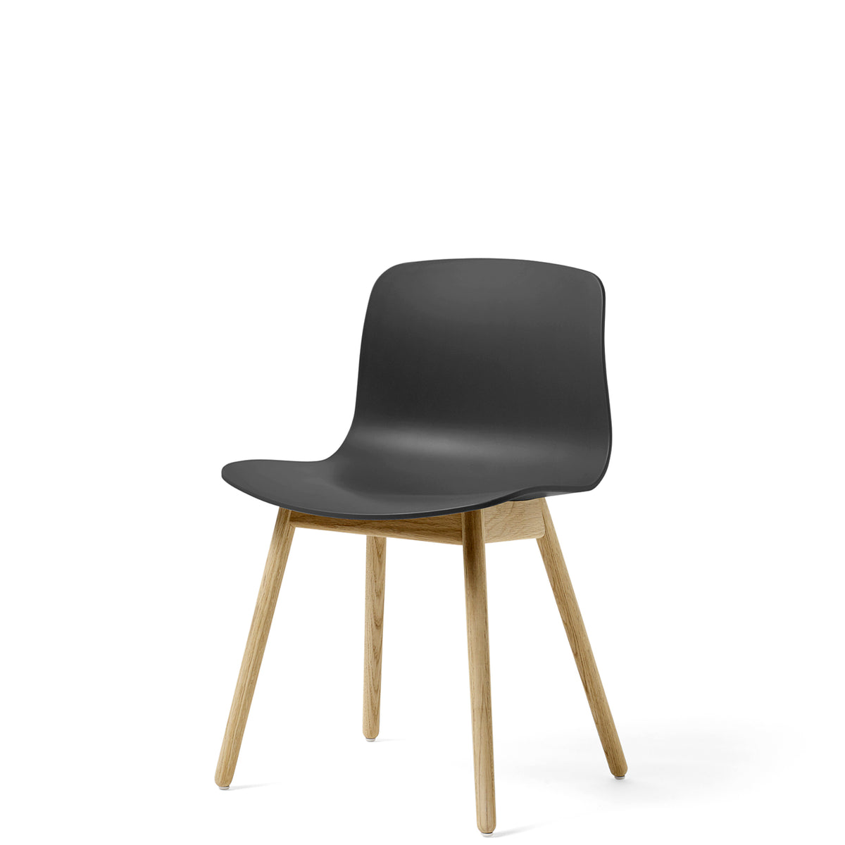 HAY About A Chair AAC12 Black Chair with Matt Lacquered Solid Oak Frame