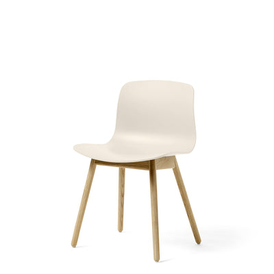 HAY About A Chair AAC12 Cream White Chair with Matt Lacquered Solid Oak Frame