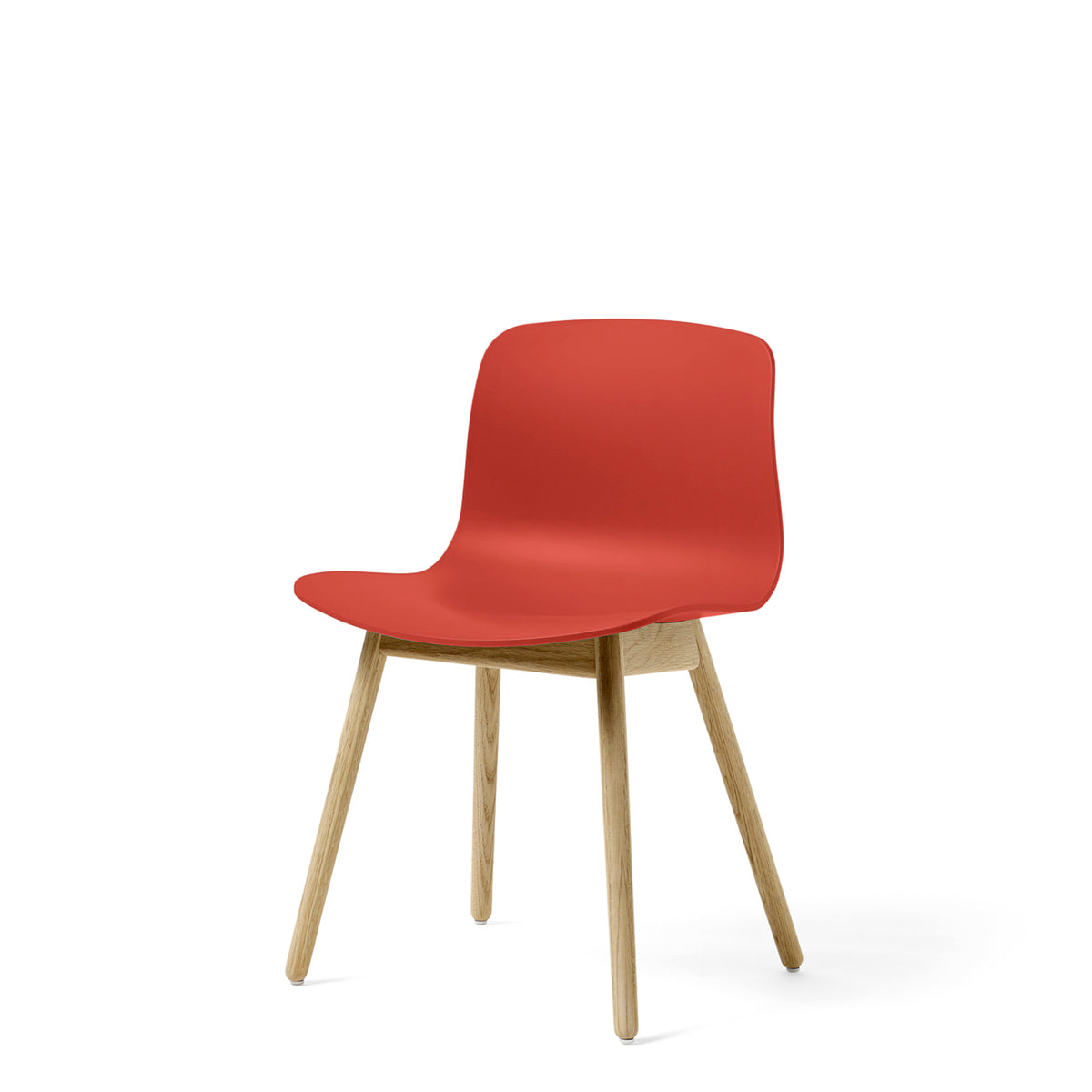 HAY About A Chair AAC12 Warm Red Chair with Matt Lacquered Solid Oak Frame