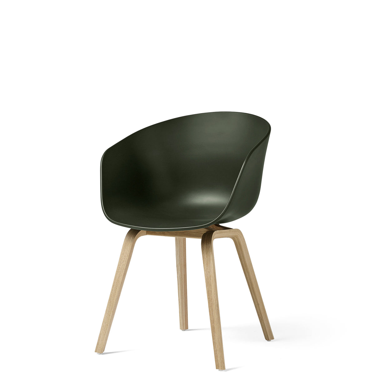 HAY About A Chair AAC22 Green with Matt Lacquered Oak Base