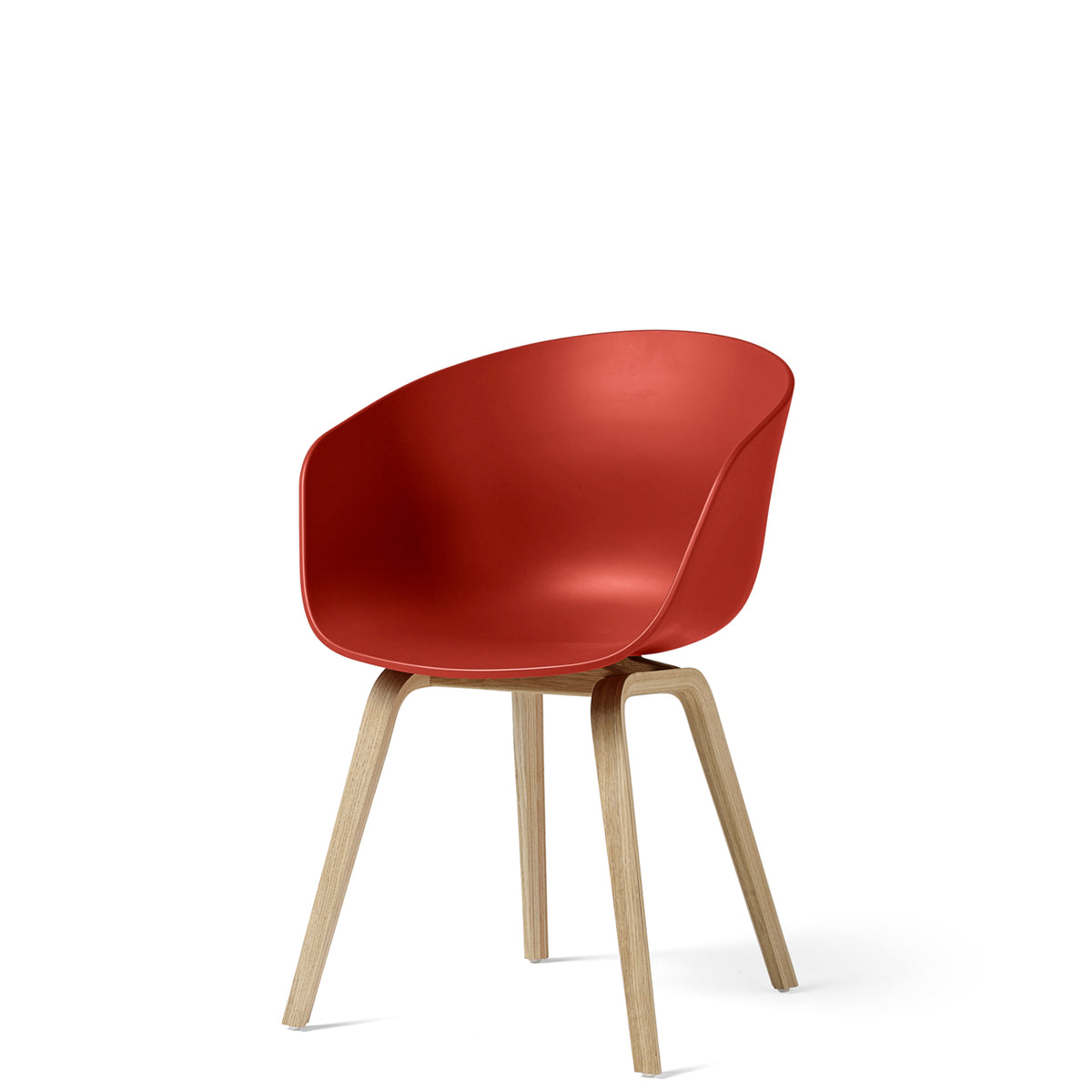 HAY About A Chair AAC22 Warm Red with Matt Lacquered Oak Base
