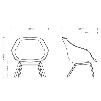 Dimensions for HAY About A Lounge Chair AAL83