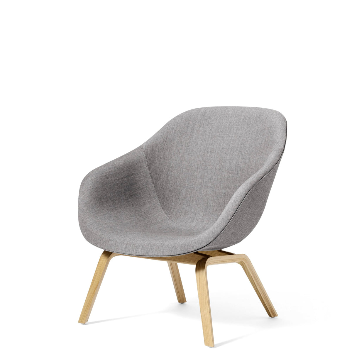 HAY About A Lounge Chair AAL83 Remix 0133 with Clear Lacquered Oak Base  Base