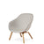 HAY About A Lounge Chair AAL83 Steelcut Trio 0105 with Clear Lacquered Oak Base  Base