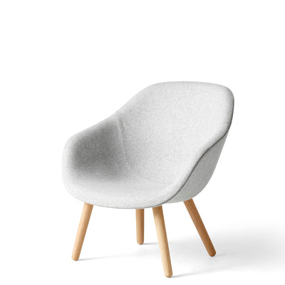 HAY About A Chair AAL82 Divina Melange 0120 Without Cushion with Matt Lacquered Oak Base