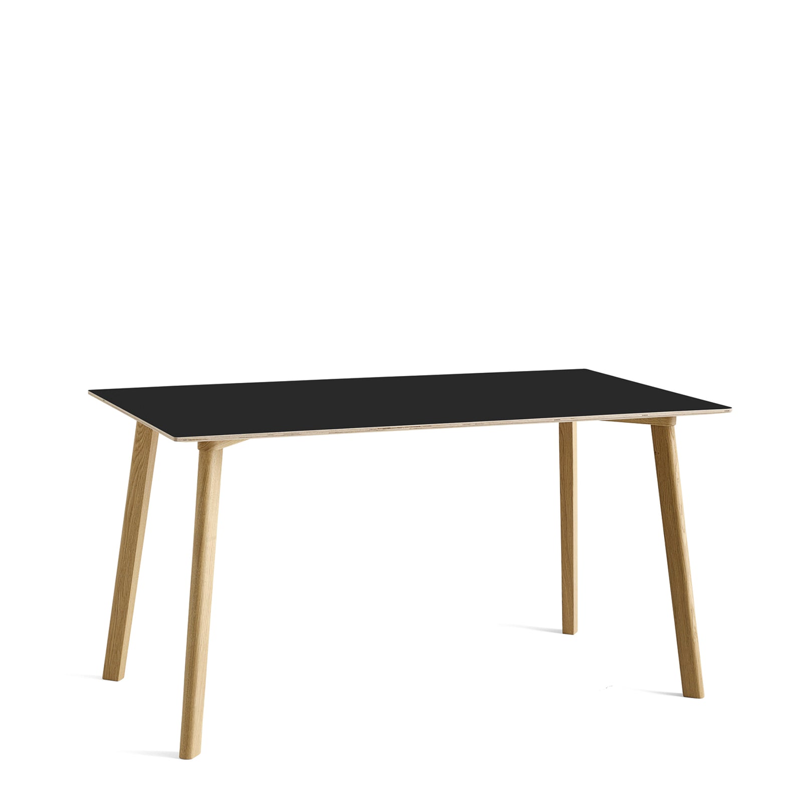 HAY CPH Deux 210 1400mm Ink Black 0720 with Matt Lacquered Oak Base