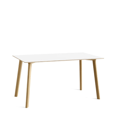 HAY CPH Deux 210 1400mm Pearl White 0029 with Matt Lacquered Oak Base