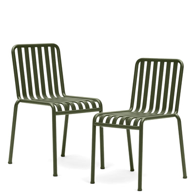HAY Office Pair of Palissade Chairs Olive Green