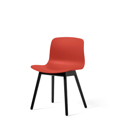 HAY About A Chair AAC12 Warm Red with Black Stained Solid Oak Frame