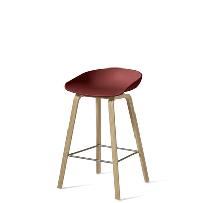 HAY About A Stool AAS32 750mm Brick with Matt Lacquered Oak Base
