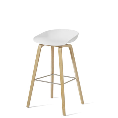 HAY About A Stool AAS32 850mm White Matt Lacquered Oak Base