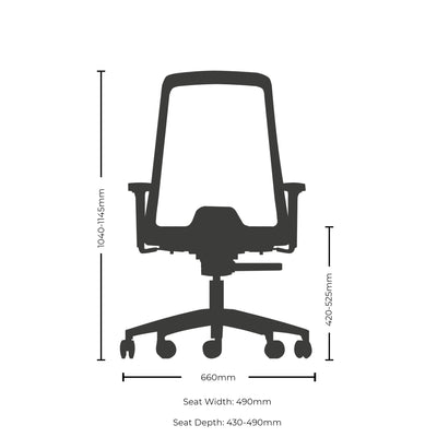 Dimensions for Interstuhl Office EVERYIS1 Office Task Chair 182E