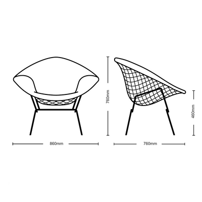 Bertoia Diamond Lounge Chair Upholstered