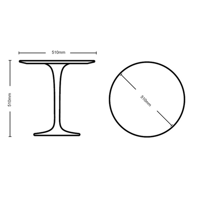 Dimensions for Knoll Saarinen Tulip Arabescato Marble Table