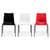 Kusch+Co Black, White and Red Stackable Chairs