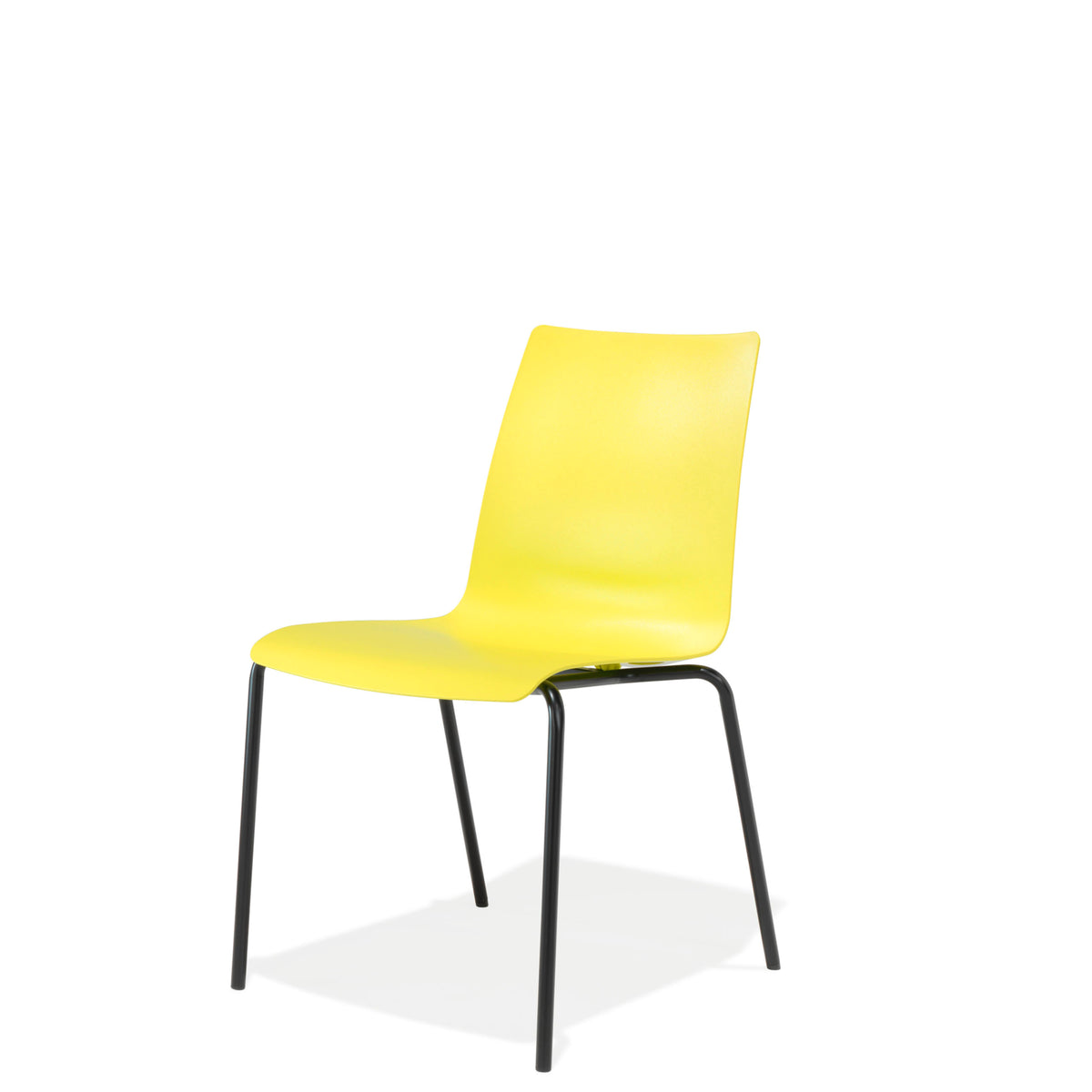 Kusch+Co Stackable Lemon Chair with Black Powder Coated Base
