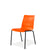 Kusch+Co Stackable Orange Chair with Black Powder Coated Base