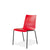 Kusch+Co Stackable Red Chair with Black Powder Coated Base