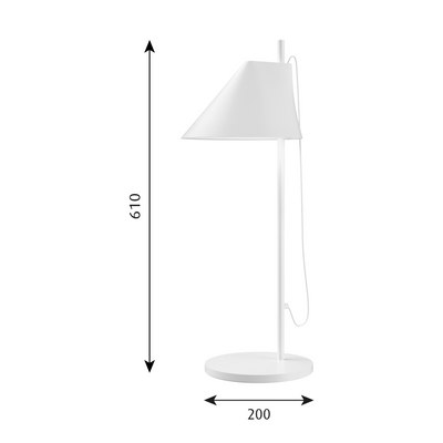 Dimensions for Louis Poulsen Office YUH Table Lamp by GamFratesi