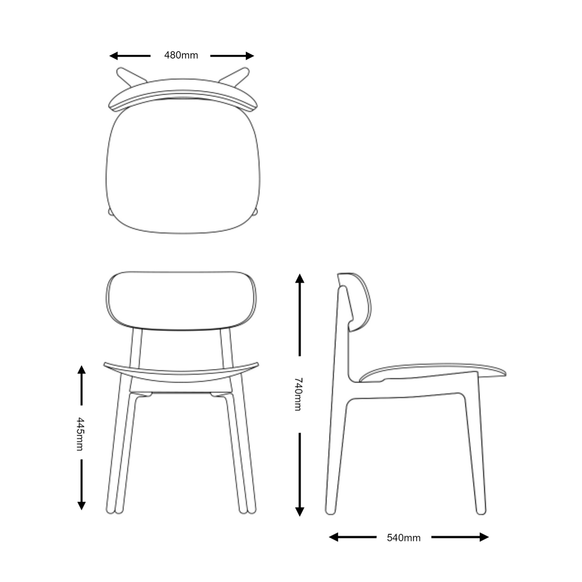 Modus - PLC Side Chair by Pearson Lloyd Dimensions