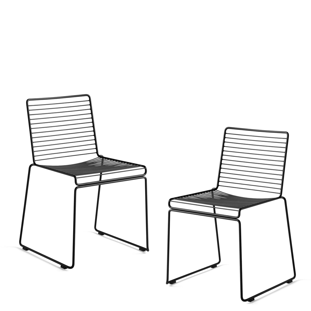 HAY - Hee Dining Chair - Pair - Pair of Black Chairs