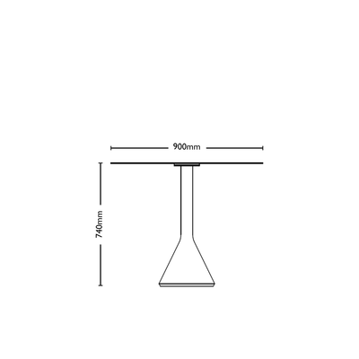 Dimensions for HAY Office Outdoor Cone Table