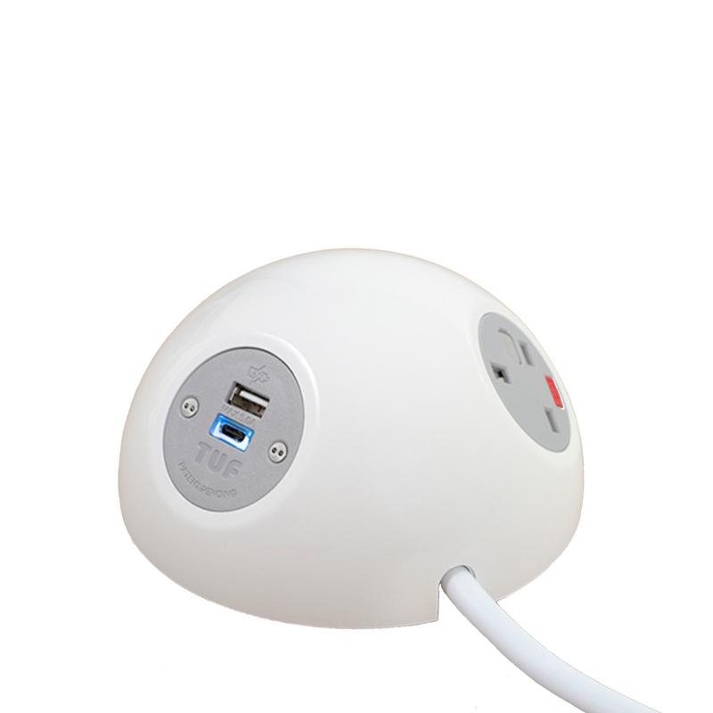 Pluto Above Desk Power Socket & USB Charger - Ewop