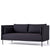 HAY Office Silhouette Sofa 2 Seater - Steel Leg Remix
