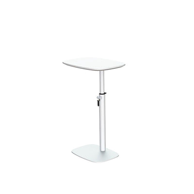 sixteen3 White Adjustable Laptop Table with Powder Coated Steel Frame and Laminated MDF Top