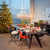 Vitra Eames Plastic Side Chair DSR Powder Coated for Outdoor Use. Christmas Dinner Setting
