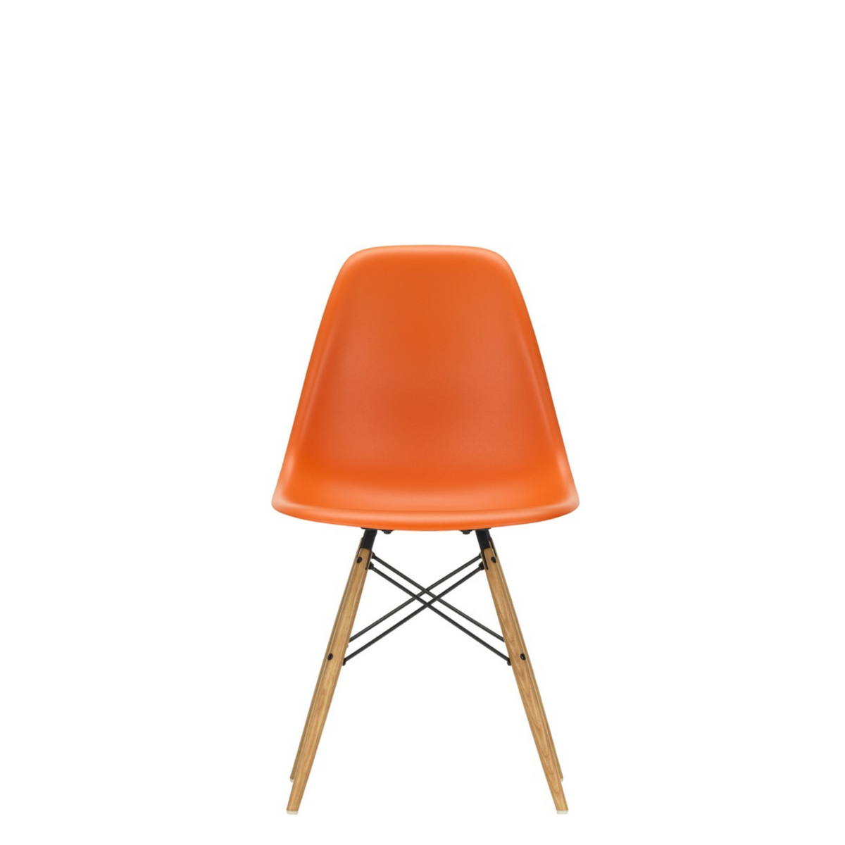 Vitra Eames DSW Plastic Side Chair Rusty Orange 43