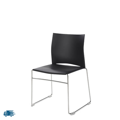 Connection Office Black Xpresso Stackable Chairs - Set of Four