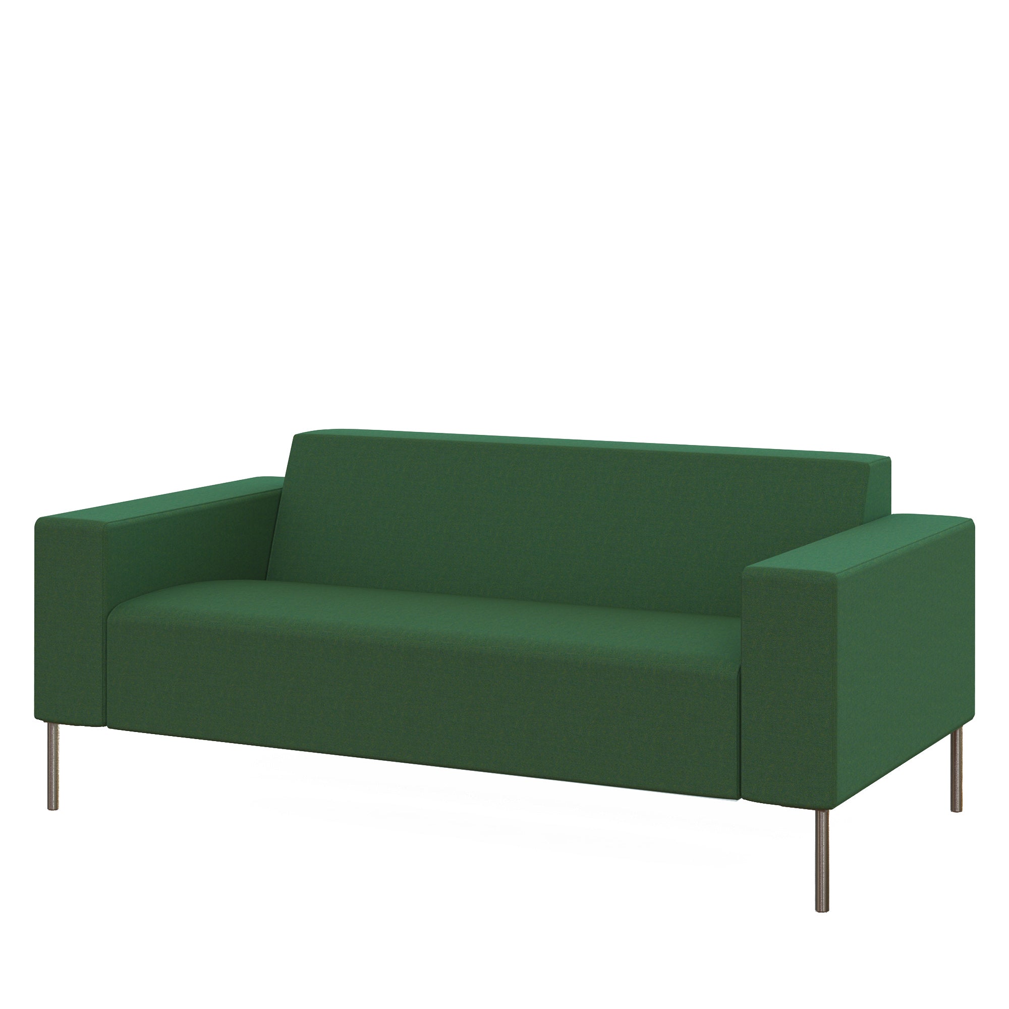 Hitch Mylius Office HM18 Farringdon Origin Two Seat Sofa with Brushed Stainless Steel Legs