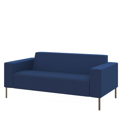 Hitch Mylius Office HM18 Holborn Origin Two Seat Sofa with Brushed Stainless Steel Legs